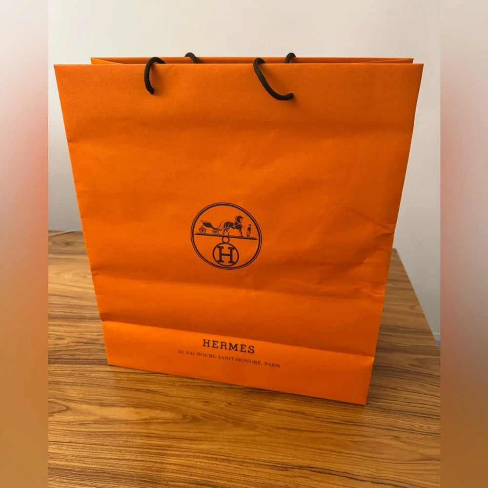 Authentic Hermes shopping bag large